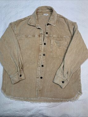 LA MIEL Tan Corduroy Shirt Jacket